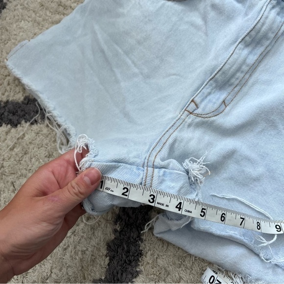 Zara High Rise Cutoff Denim Shorts - Picture 9 of 14